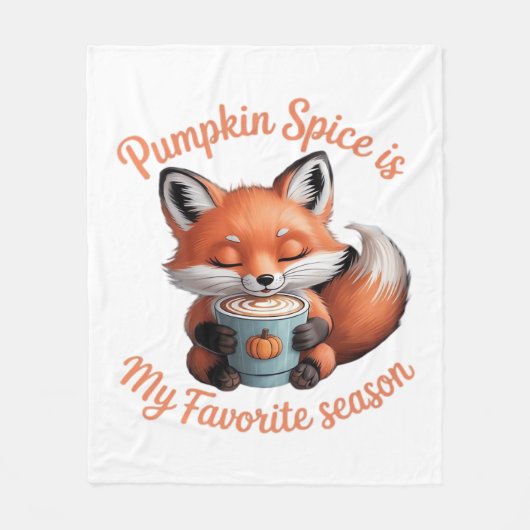 パンプキンスパイスは私のお気に入りのシーズン秋クラシックT フリースブランケット (正面)