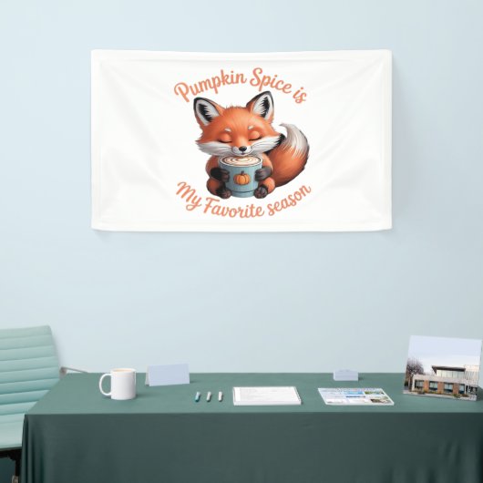 パンプキンスパイスは私のお気に入りのシーズン秋クラシックT 横断幕 (トレードショー)