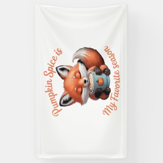 パンプキンスパイスは私のお気に入りのシーズン秋クラシックT 横断幕 (縦)