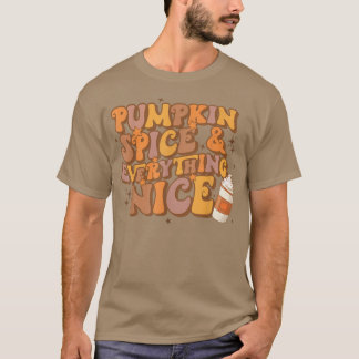 パンプキンスパイスアンドオールナイスウーマン秋ビベス Tシャツ