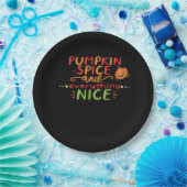 パンプキンスパイスアンドオールナイススローガン引用文 ペーパープレート (パーティー)