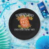 パンプキンスパイスアンドオールナイス秋クラシック ペーパープレート (パーティー)