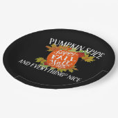 パンプキンスパイスアンドオールナイス秋クラシック ペーパープレート (アングル)