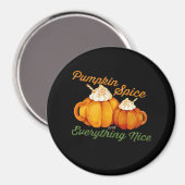 パンプキンスパイスアンドオールナイス秋デザイン マグネット (正面/裏面)