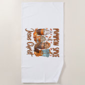 パンプキンスパイスイエスキリスト ビーチタオル (正面)