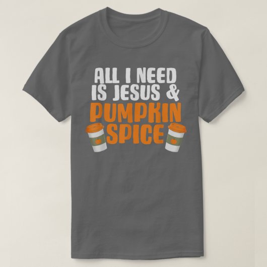 パンプキンスパイスイエス秋秋シーズン宗教C Tシャツ (デザイン正面)