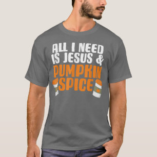 パンプキンスパイスイエス秋秋シーズン宗教C Tシャツ