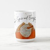 パンプキンスパイスウォーターカラーコージーなコーヒーマグ コーヒーマグカップ (中央)