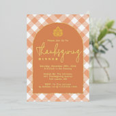 パンプキンスパイスオレンジプライド感謝祭ディナー 箔招待状 (立ち正面)