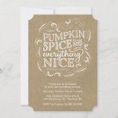 パンプキンスパイスオータム秋パーティの招待状 招待状 (正面)