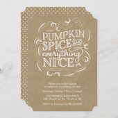 パンプキンスパイスオータム秋パーティの招待状 招待状 (正面/裏面)