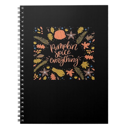 パンプキンスパイスオールディおもしろいデザイン ノートブック (正面)
