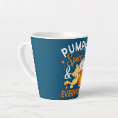 パンプキンスパイスオールデイズ猫好きキュート秋 カフェラテマグ (左アングル)