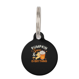 パンプキンスパイスオールデイズ猫好きクラシック ペット ネームタグ
