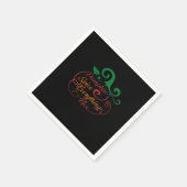 パンプキンスパイスオールナイスハロウィーンクラシック スタンダードカクテルナプキン (角)