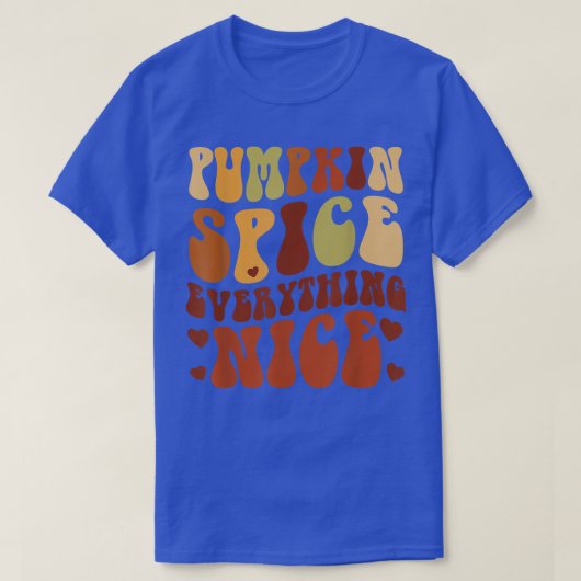 パンプキンスパイスオールナイス秋秋サンクスシ Tシャツ (デザイン正面)