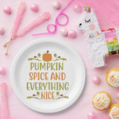 パンプキンスパイスオールニース秋ホリデイ ペーパープレート (パーティー)