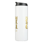 パンプキンスパイスガール名前をカスタムするサーマルタンブラー タンブラー (回転右)