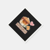 パンプキンスパイスガール秋ラテシール スタンダードカクテルナプキン (角)