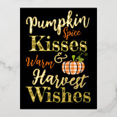 パンプキンスパイスキス 箔シーズンポストカード (正面)