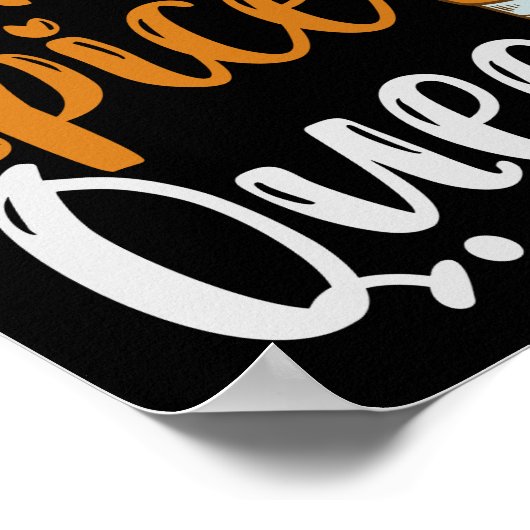 パンプキンスパイスクイーン感謝祭おもしろい秋ギフト ポスター (角)