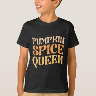 パンプキンスパイスクイーンPSLコーヒーオーバーレトロ秋オー Tシャツ