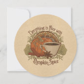 パンプキンスパイスコーヒーアンドフレンズパーティー 招待状 (正面)