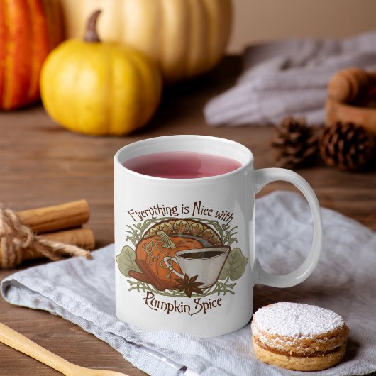 パンプキンスパイスコーヒーマグヴィンテージスタイルデザイン マグカップ