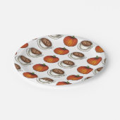 パンプキンスパイスコーヒーラテ秋カボチャプレート ペーパープレート (アングル)