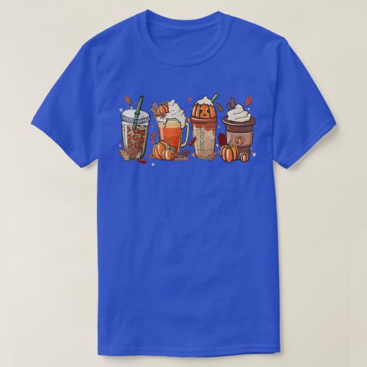 パンプキンスパイスコーヒーラテ秋秋シーズン Tシャツ (デザイン正面)