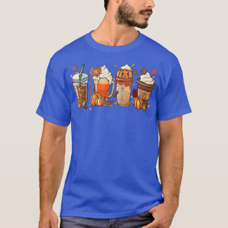 パンプキンスパイスコーヒーラテ秋秋シーズン Tシャツ