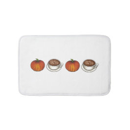 パンプキンスパイスコーヒーラテ秋10月秋 バスマット