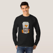 パンプキンスパイスコーヒーラテ 秋の季節 と Tシャツ (正面フル)
