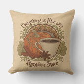 パンプキンスパイスコーヒーヴィンテージスタイル クッション (正面)