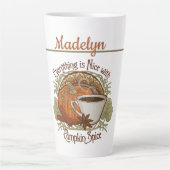 パンプキンスパイスコーヒーヴィンテージルック カフェラテマグ (正面)