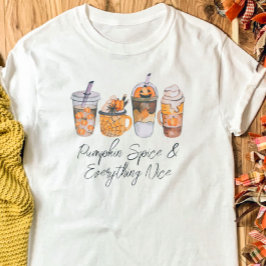 パンプキンスパイスコーヒー秋 Tシャツ