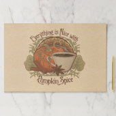 パンプキンスパイスコーヒー紙ランチョンマット ペーパーパッド (インサイチュ)