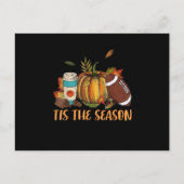 パンプキンスパイスサッカーティスザシーズン秋感謝祭 案内ポストカード (正面)