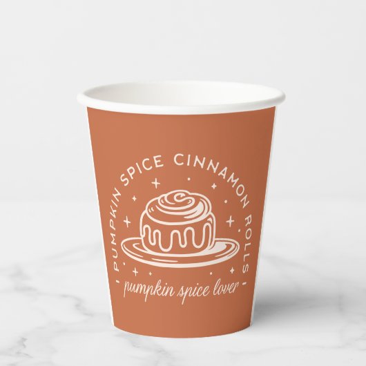 パンプキンスパイスシナモン転が 紙コップ (正面)
