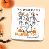 「パンプキンスパイスシーズンの中で死んだ」スケルトン スクエアシール