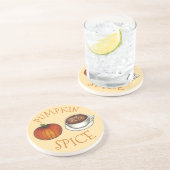 パンプキンスパイスシーズンオータムコーヒーラテ秋 コースター (側面)