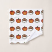 パンプキンスパイスシーズンオータムコーヒーラテ秋 バスタオルセット (ウォッシュタオル)