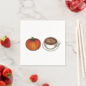 パンプキンスパイスシーズンコーヒーラテ秋秋 スタンダードカクテルナプキン (インサイチュ)