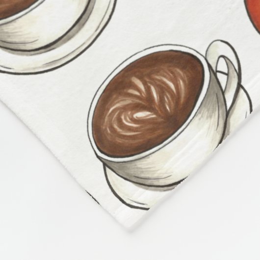 パンプキンスパイスシーズンコーヒーラテ秋秋 フリースブランケット (角)