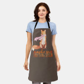 パンプキンスパイスシーズンシッターキツネ エプロン (着用した状態)