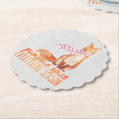 パンプキンスパイスシーズンシッターキツネ ペーパーコースター (アングル)