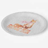 パンプキンスパイスシーズンシッターキツネ ペーパープレート (アングル)