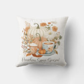 パンプキンスパイスシーズンフローララテマグオータム秋 クッション (裏面)