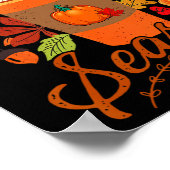 パンプキンスパイスシーズンラテ秋シーズンウィメンキッズ ポスター (角)