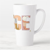 パンプキンスパイスシーズンワードロゴアート カフェラテマグ (右)